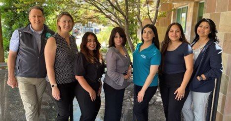 group of volunteers posing for a picture