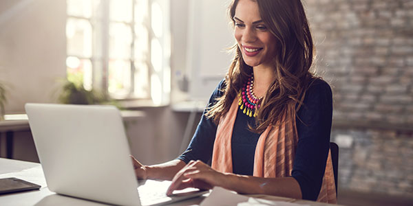 Woman  using laptop